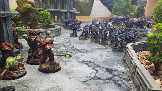 Word Bearers vs Ultramarines Warhammer Horus Heresy Battle Report [upl. by Ellsworth]