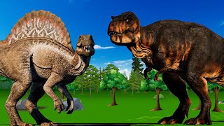 TREX vs VELOCIRAPTOR WHICH SPECIES IS STRONGEST Brachiosaurus and Indominus Rex [upl. by Dib]