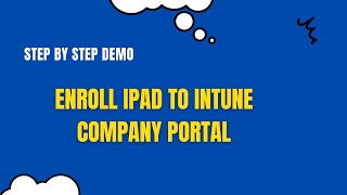 Enroll iOS device to intune Company Portal [upl. by Adnaerb189]