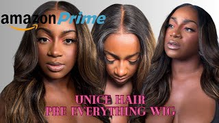 Amazon Prime UNICE Bye Bye Knots Wig Review  Balayage Brown 24 Inch Human Hair Body Wave [upl. by Eloken777]