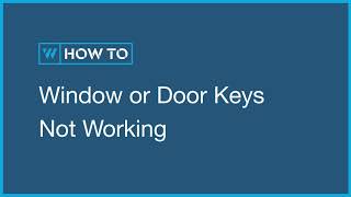 Wideline Window or Door Keys Not Working [upl. by Virnelli]