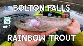 Kayak Fishing Bolton Falls  Rapids and a Rainbow [upl. by Yedarb]