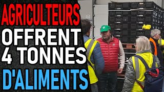 LES AGRICULTEUR OFFRENT 4 TONNE DALIMENT A la Banque Alimentaire [upl. by Scully]