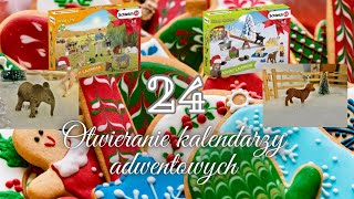 Otwieranie kalendarzy adwentowych Schleich odc24  Brązowe jagniątko i słonik 🐘🐑🤎 [upl. by Akimrej]