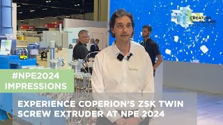 NPE 2024  Coperions ZSK Twin Screw Extruder at NPE [upl. by Euphemia]