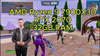 RTX 2070  AMD Ryzen 9 7900X3D  Fortnite Chapter 5  500 FPS Performance  Low Mesh Settings [upl. by Xeno]