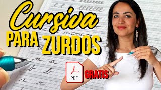 👉 CURSIVA para ZURDOS ALFABETO en MINÚSCULAS  Plantilla PDF gratis [upl. by Newnorb]