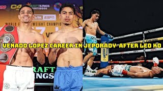 VENADO LOPEZ BOXING CAREER IN JEPORADY AFTER DEVASTATING ANGELO LEO KO LOSS [upl. by Filahk]