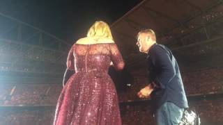 Adele fans get engaged on stage in Melbourne  surprise proposal [upl. by Hnad102]