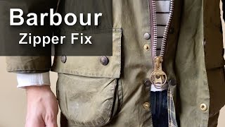 How to fix your Barbour jacket zipper when its stuck [upl. by Nayk]