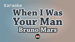 Bruno Mars  When I Was Your Man Karaoke with Lyrics [upl. by Ahsiekit]