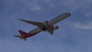 11 Boeing 777s Roaring out of Sydney International Airport Turn the speakers up [upl. by Ydurt]