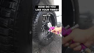 Heres how we apply tire shine detailing [upl. by Mukul901]