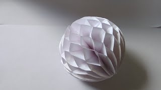 How to make Easy Paper Honeycomb Ball  Dinesh Arts [upl. by Ahtanamas]