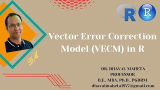 12 Vector Error Correction Model VECM in R amp RStudio  Dr Dhaval Maheta [upl. by Adalbert]