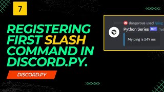 Discordpy Creating Your First Slash Command Tutorial [upl. by Peggi]