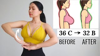 EASY exercises to reduce breast size in 3 weeks lift amp tighten skin for perkier shape no jumping [upl. by Aistek]