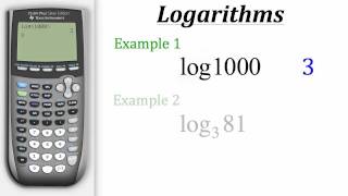 TI Calculator Tutorial Logarithms [upl. by Anabelle943]