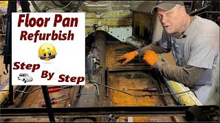 VW Beetle Floor Pan Restore with Rustoleum  Also Super Beetle [upl. by Ariet]