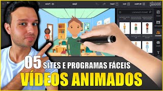 5 Sites e Programas Mais Fáceis para CRIAR VÍDEOS ANIMADOS ONLINE [upl. by Darce]