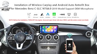 Wireless Carplay amp AndroidAuto Retrofit Box for Mercedes Benz C GLC 20192021 Model NTG60 Head Unit [upl. by Alleira]