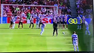 ILIAS CHAIR SCORES FROM A FREE KICK  SUNDERLAND VS QPR [upl. by Ardnuyek]