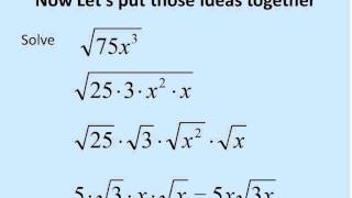 Square Roots with Variables Simplifying Math [upl. by Steele]