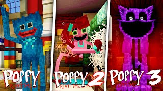 Poppy Playtime All Chapter 123 In Minecraft Full Gameplay [upl. by Jasun]