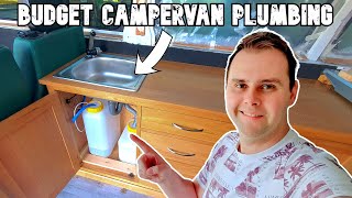 How To Install A Cheap Camper Van Sink amp Plumbing System [upl. by Vernier411]