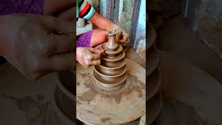 Making clay pottery pottery pottery shortfeed homedecor art [upl. by Irv]