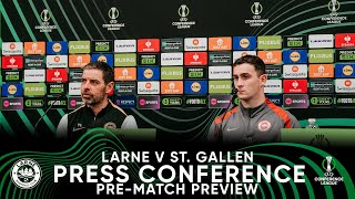 Larne v St Gallen  PreMatch Press Conference [upl. by Cumings]