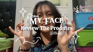 Review Produk Pembersih Wajah Seharihari Sambil bersihin muka bareng 😋♥️ [upl. by Hterag]