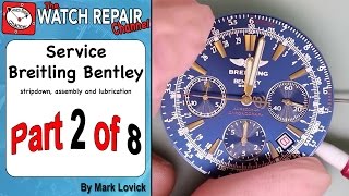 Part 2 of 8 Breitling Bentley Service ETA 2892 A2 Dubois Depraz Watch Repair Tutorial [upl. by Arnelle]