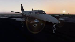 Handling the default King Air C90 in XPlane 11 setting Heading and Course [upl. by Aridaj322]