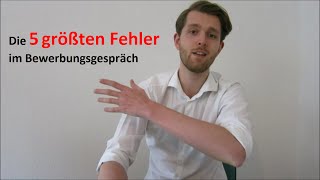 Die 5 größten FEHLER im BEWERBUNGSGESPRÄCH I Eure Ausbildung I Vorstellungsgespräch [upl. by Anneres186]