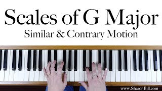 G Major Scales similar and contrary motion [upl. by Riancho]