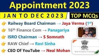 Appointment 2023 Current Affairs  Who Is Who Current Affairs 2023  Important Appointment 2023 CA [upl. by Stine486]