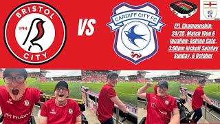 Match vlog 6  Bristol city v Cardiff  Severn side derby day  nasty injury to Cam Pring [upl. by Rufus]