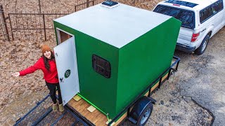 DIY Micro Tiny HOUSE On Wheels  BUILD Start To Finish [upl. by Enotna]