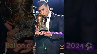 Ballon d’Or Winner 2024 Is Rodri news sports ballondor rodri uefa ballondor2024 [upl. by Nannarb]