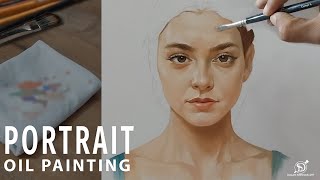 Oil Painting Face Time Lapse  Dulam Srinivas [upl. by Sheelagh]