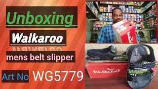 Unboxing Walkaroo mens belt sleeperArt No WG577924full videofootwear [upl. by Nodlehs]