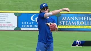 Former Creighton baseball star back in Omaha with Storm Chasers [upl. by Enyala]