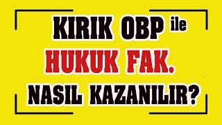 kırık obp ile hukuk fakültesi nasıl kazanılır yks 2023 I kırık obp nedir I hukuk sıralama 2023 [upl. by Ced]