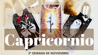 🍁CAPRICORNIO🍁PREDICCIONES 3ª semana de NOVIEMBRE  TAROT CONSCIENTE [upl. by Rebmak]