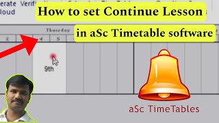 How to set continue lessons in aSc timetable software [upl. by Demahum]