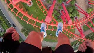 ROUGHEST ROLLERCOASTER IN THE WORLD  Mayan Front Row POV 4K [upl. by Bithia]