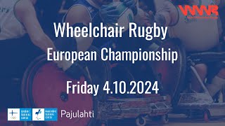 DAY 3  Group Stage Round 3  Wheelchair Rugby European Championship Division B  Pajulahti Finland [upl. by Eanom]