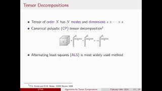 PP20  Edgar Solomonik  Scalable Algorithms for Tensor Computations [upl. by Mcguire710]