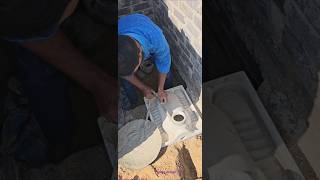 Indian toilet seat fitting easy short video construction [upl. by Ellitnahc701]